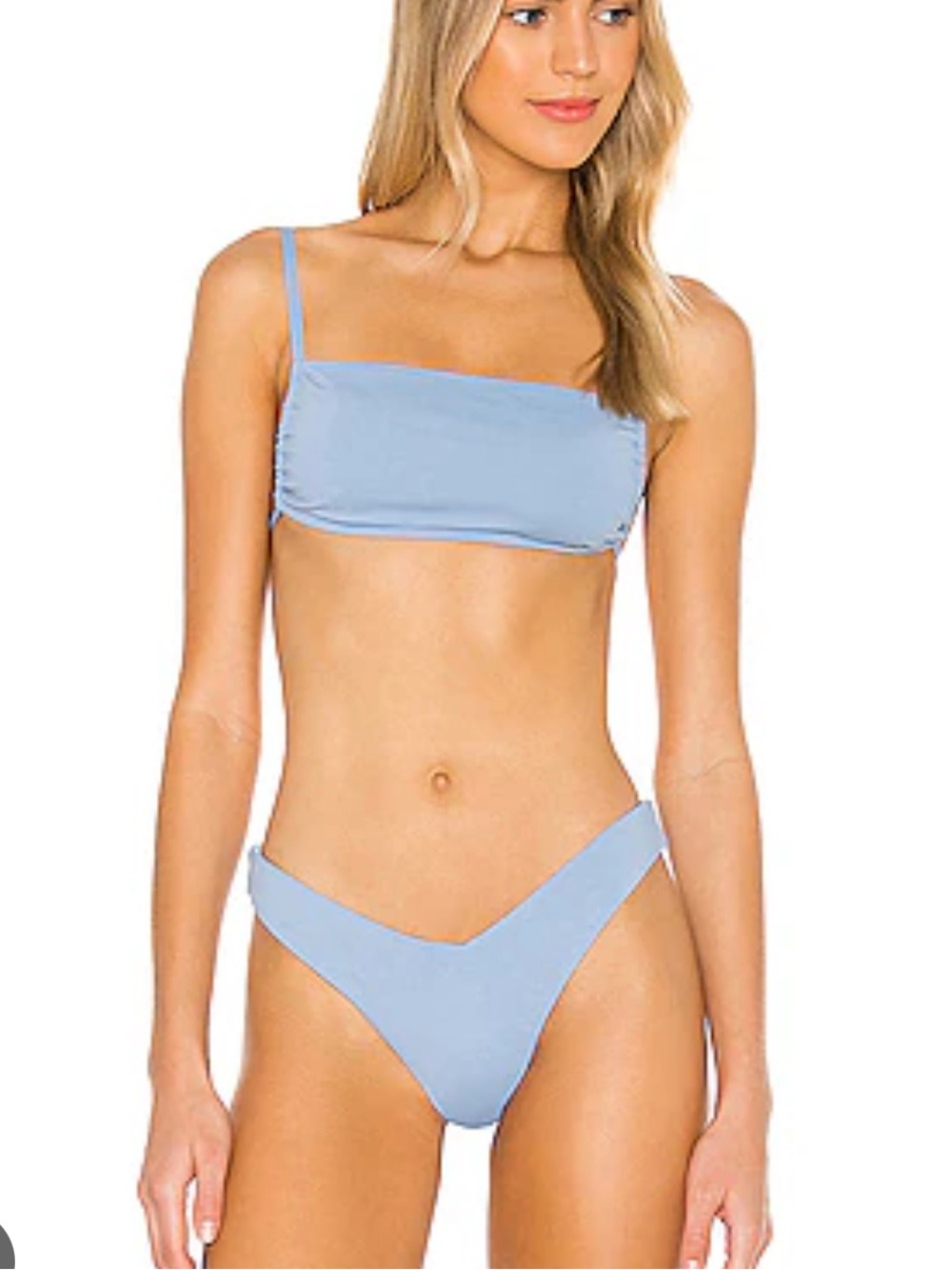 WeWoreWhat dusk blue Delilah bikini bottom and Leigh top